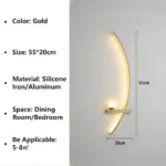 BrightArc Wall Light Curved Wall Light LED Arc Line Bedside Wall Lamp tag1