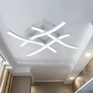 BrightEase LED Ceiling Lamp - Modern Design, Dimmable, 24W, Tri-color Light