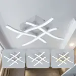BrightEase LED Ceiling Lamp Modern Design Dimmable 24W Tri color Light tag1