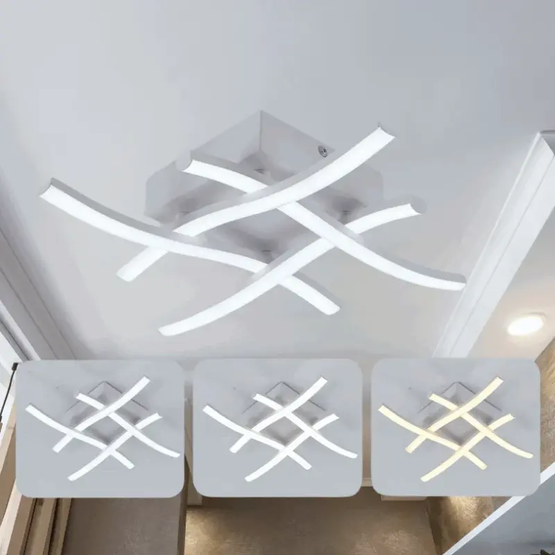 BrightEase LED Ceiling Lamp Modern Design Dimmable 24W Tri color Light tag1