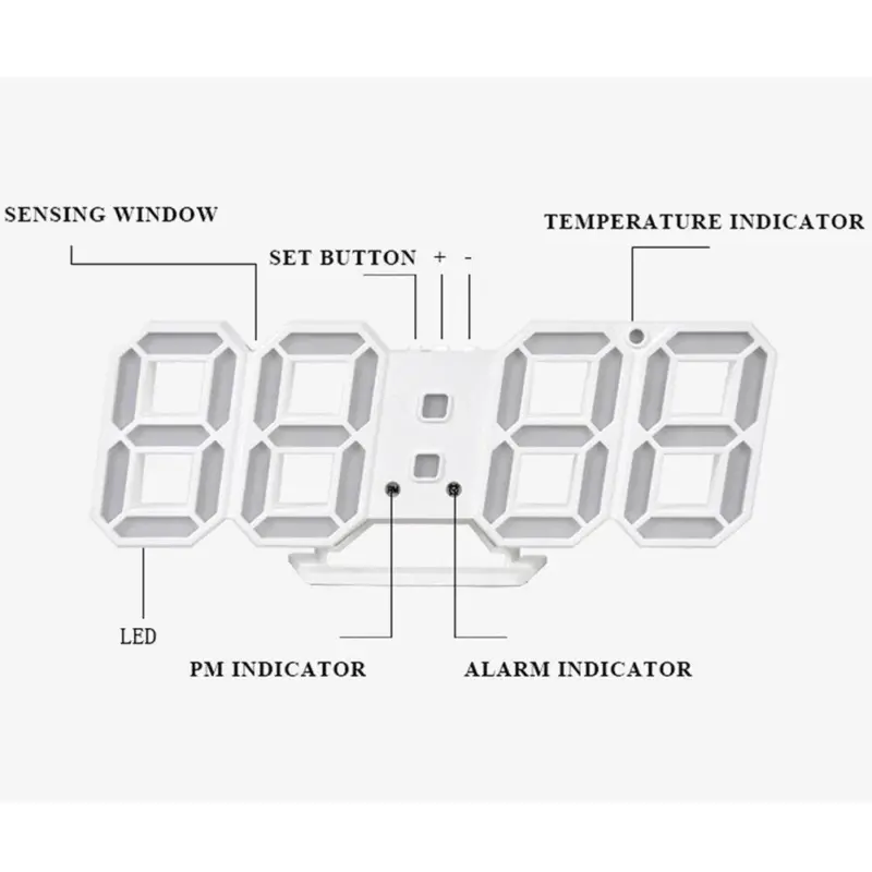 BrightGlow LED Digital Wall Clock tag1