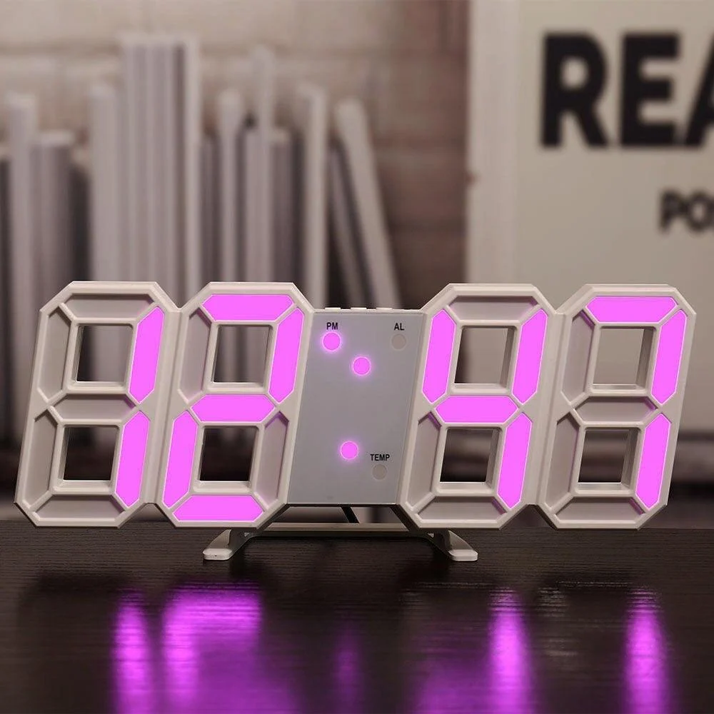 BrightGlow - LED Digital Wall Clock -  - #tag1#