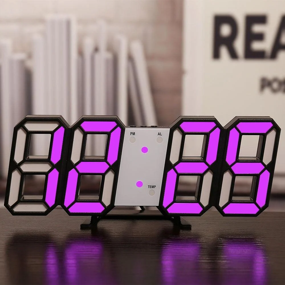 BrightGlow - LED Digital Wall Clock -  - #tag1#