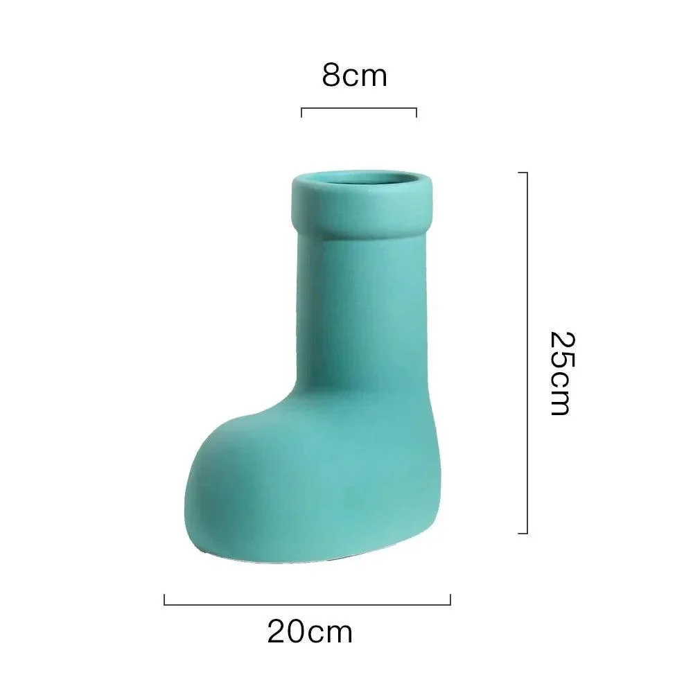 Bright Ceramic Wellington Boot Vase -  - #tag1#