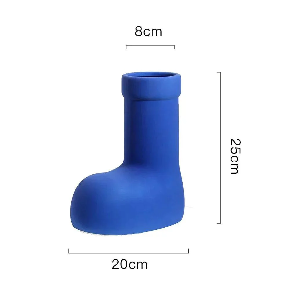 Bright Ceramic Wellington Boot Vase -  - #tag1#