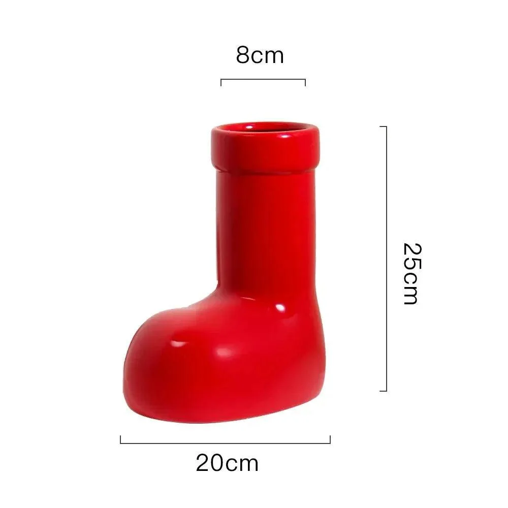Bright Ceramic Wellington Boot Vase -  - #tag1#