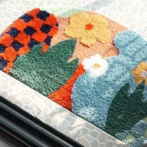 Bright Flowers Mat