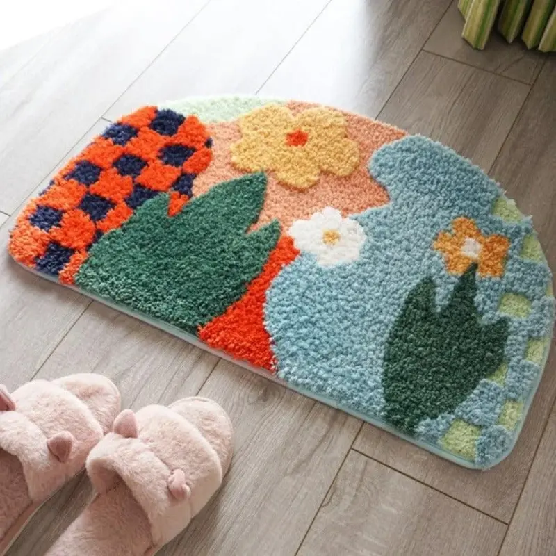 Bright Flowers Mat tag1