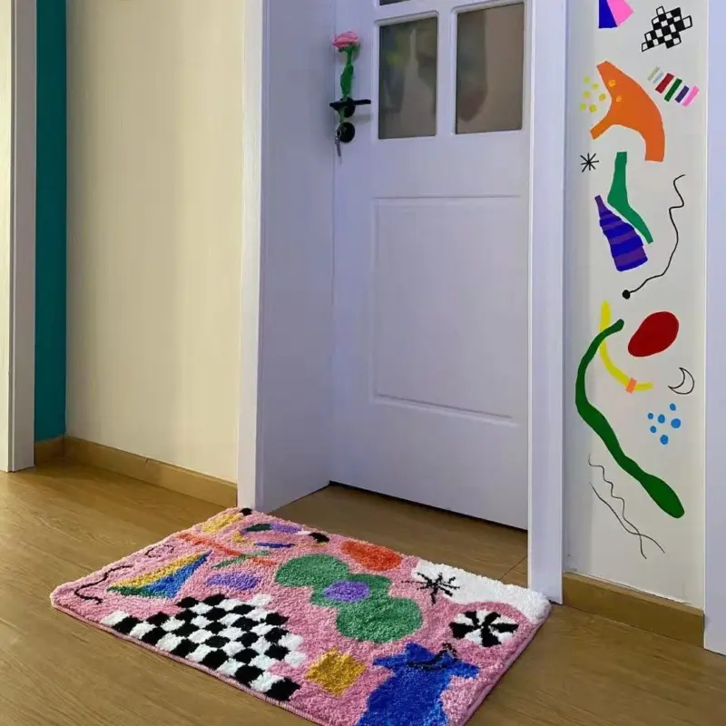 Bright and Happy Room Door Mat tag1