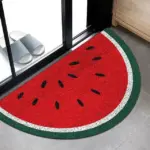 Brightly Coloured Printed Rainbow and Watermelon Doormat tag1