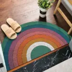 Brightly Coloured Printed Rainbow and Watermelon Doormat tag1