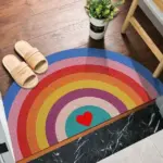 Brightly Coloured Printed Rainbow and Watermelon Doormat tag1