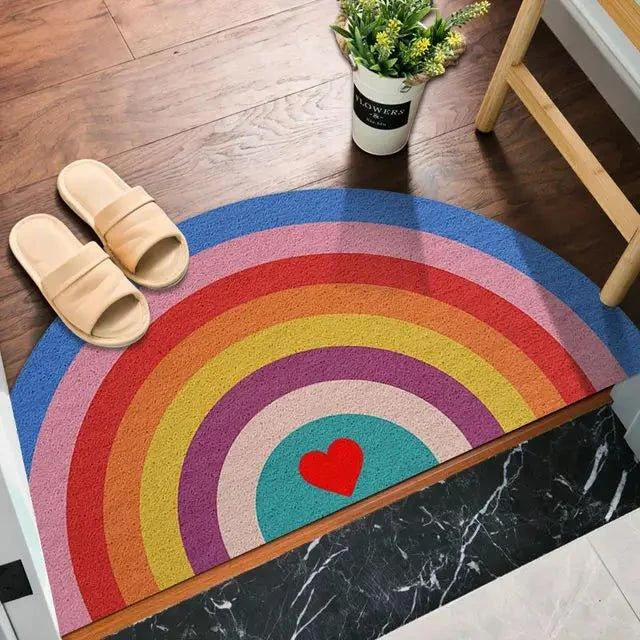 Brightly Coloured Printed Rainbow and Watermelon Doormat -  - #tag1#