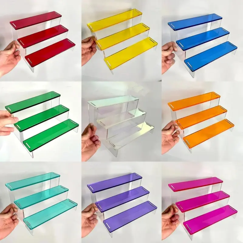 Brightly Coloured Three Layer Display Stand tag1