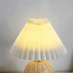 Brolly Pleated Table Lamp Retro Rattan Lamp Conical Table Lamp tag1