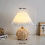 Brolly Pleated Table Lamp Retro Rattan Lamp Conical Table Lamp tag1