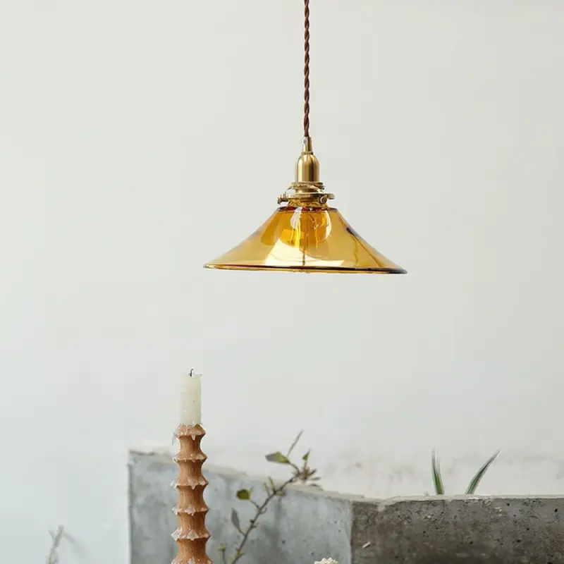 BrownGlassPendantLight