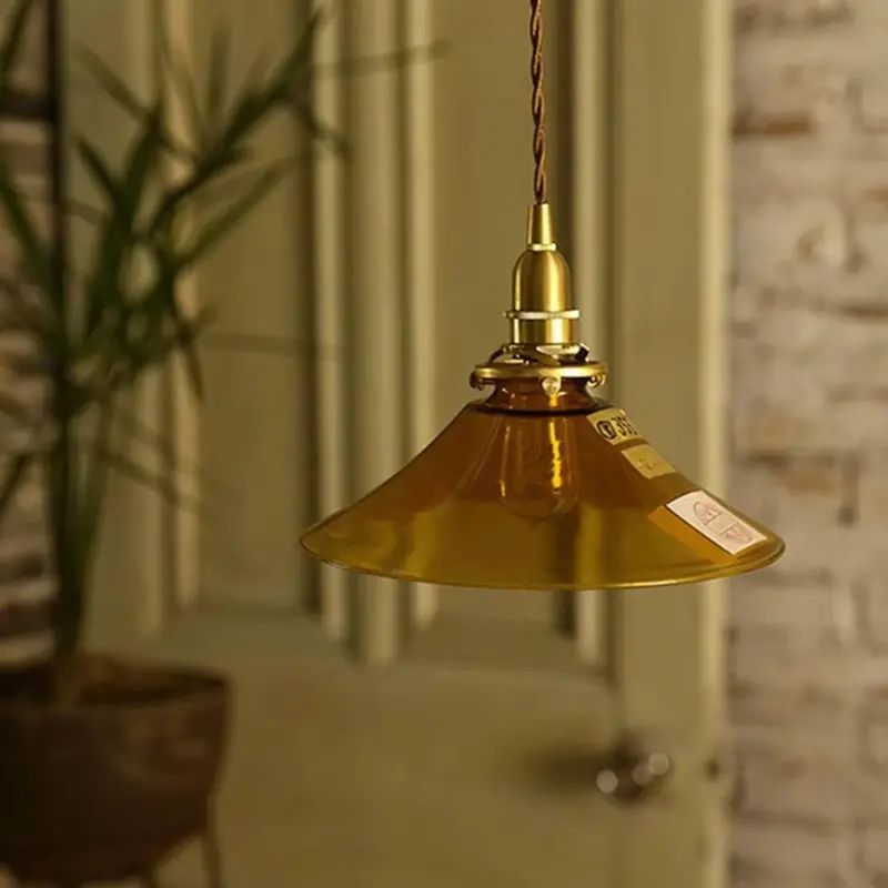 BrownGlassPendantLight