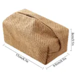 Brown Cotton Linen Tissue Box Holder tag1