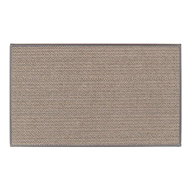 Brown Grey Linen Rugs Kitchen Floor Mats Anti-Slip Washed -