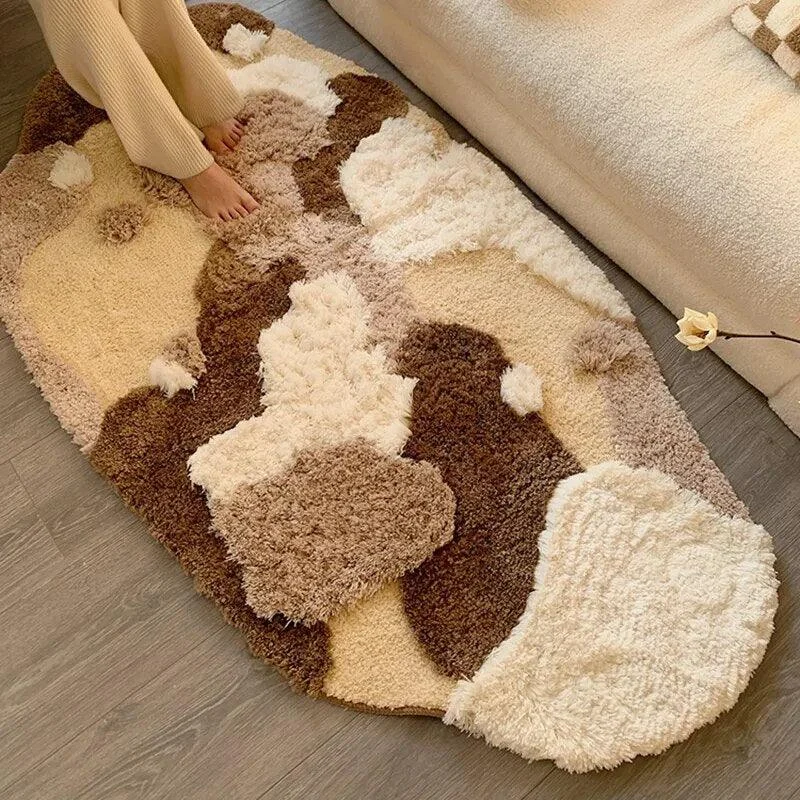 Brown Moss Hand-Crafted Rug -