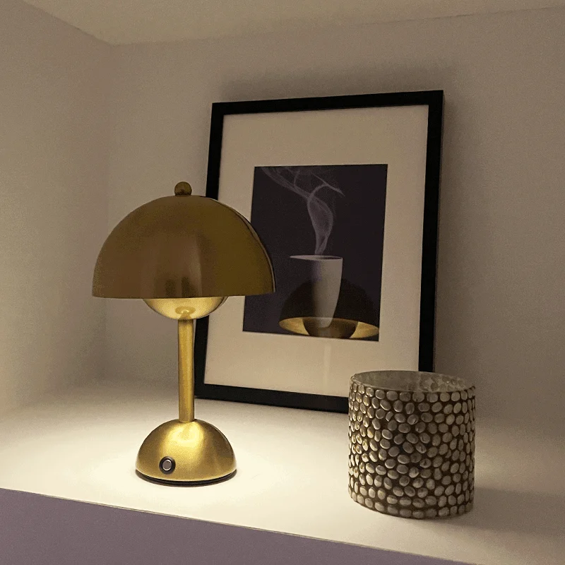 Brulee Modern Table Lamp Water Resistant Wireless and Rechargeable -  - #tag1#