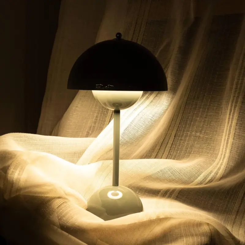 Brulee Modern Table Lamp Water Resistant Wireless and Rechargeable tag1