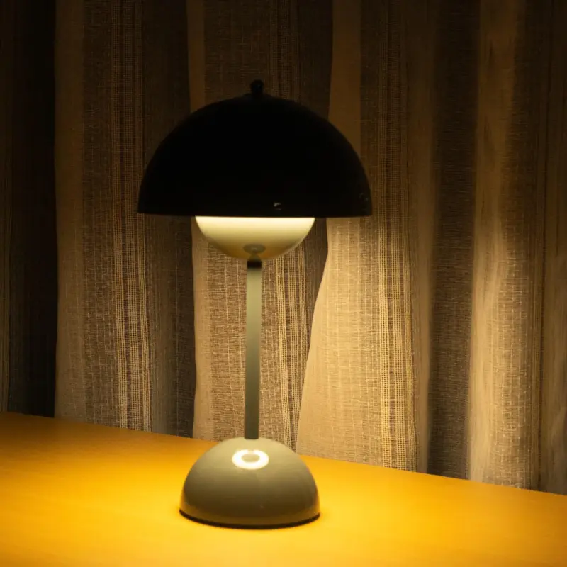 Brulee Modern Table Lamp Water Resistant Wireless and Rechargeable tag1