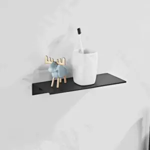 Brushed Aluminum Bathroom Shelves