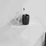 Brushed Aluminum Bathroom Shelves