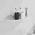 Brushed Aluminum Bathroom Shelves