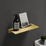 Brushed Aluminum Bathroom Shelves