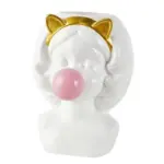 Bubble Blowing Babe Bust Planter Vase