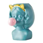 Bubble Blowing Babe Bust Planter Vase