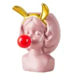 Bubble Blowing Babe Bust Planter Vase