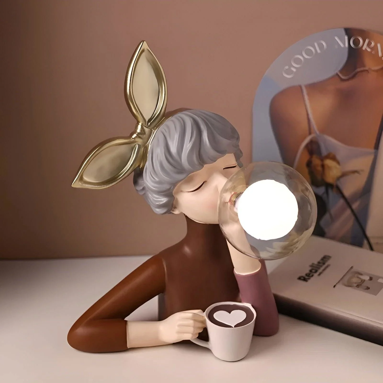 BubbleFairies Table Lamp - Charming Quartet Cartoon Girls Statues -  - #tag1#