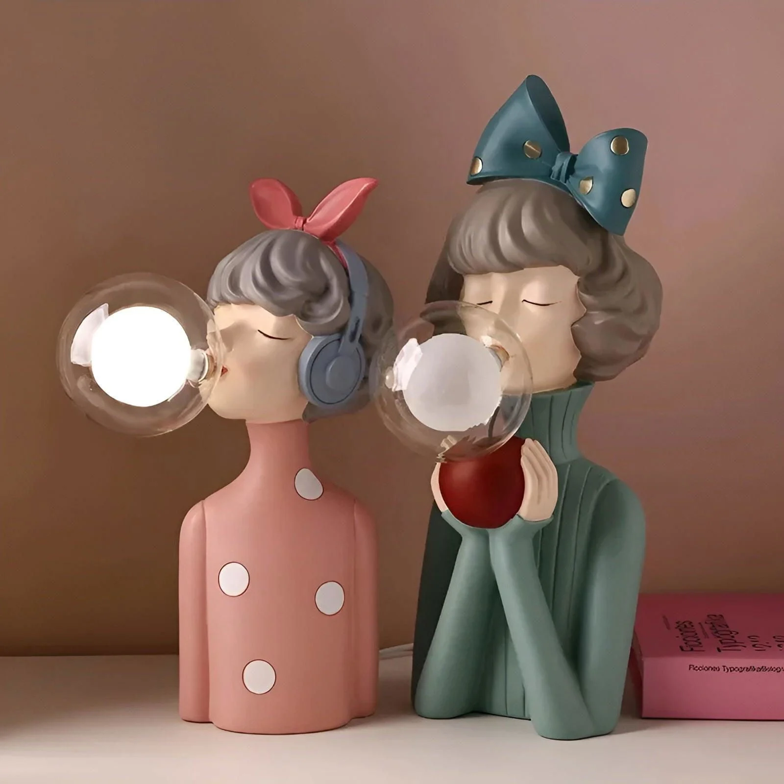 BubbleFairies Table Lamp - Charming Quartet Cartoon Girls Statues -  - #tag1#