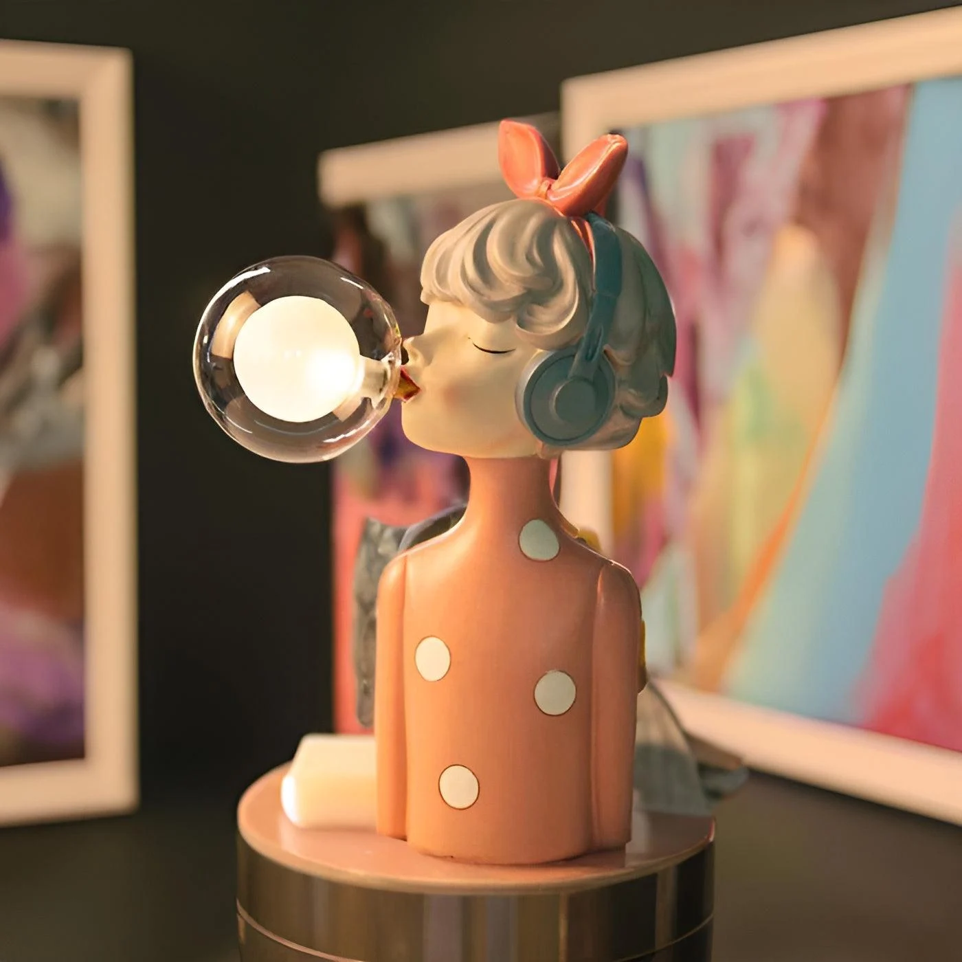 BubbleFairies Table Lamp - Charming Quartet Cartoon Girls Statues -  - #tag1#
