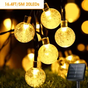 BubbleOrb String Lights - Solar-Powered String Lights - Outdoor String Lights