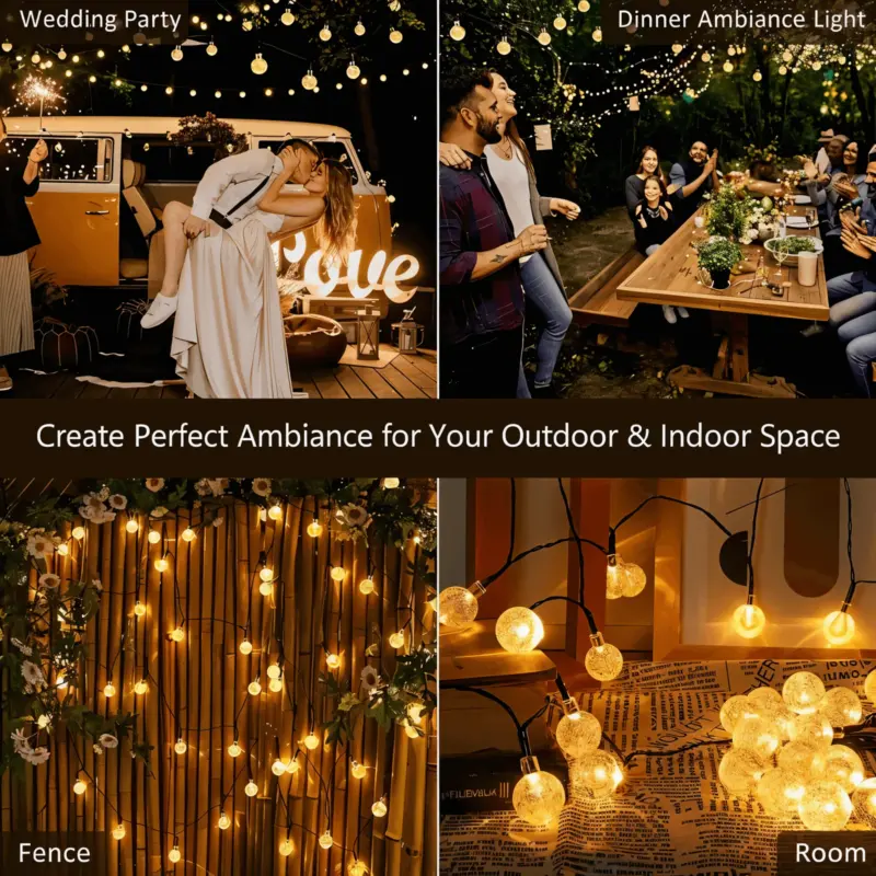 BubbleOrb String Lights Solar Powered String Lights Outdoor String Lights tag1