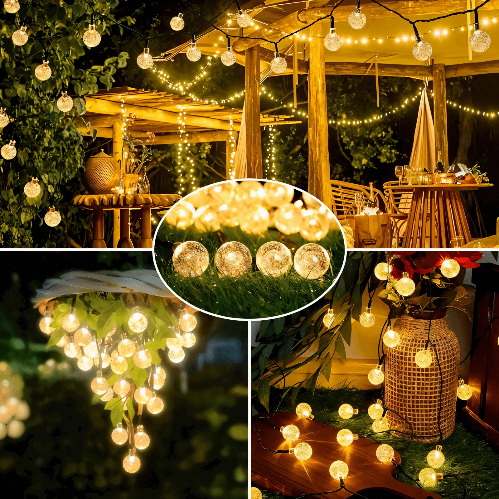 BubbleOrb String Lights - Solar-Powered String Lights - Outdoor String Lights -  - #tag1#