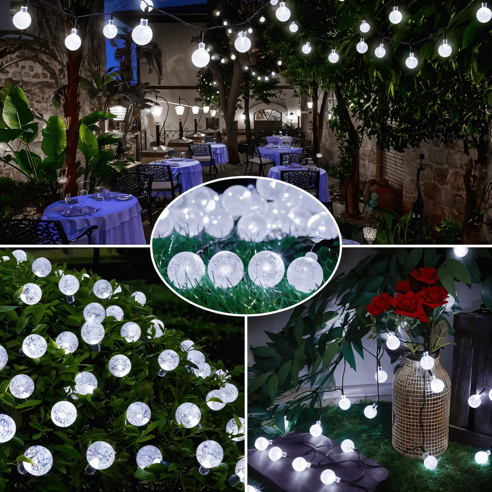 BubbleOrb String Lights - Solar-Powered String Lights - Outdoor String Lights -  - #tag1#