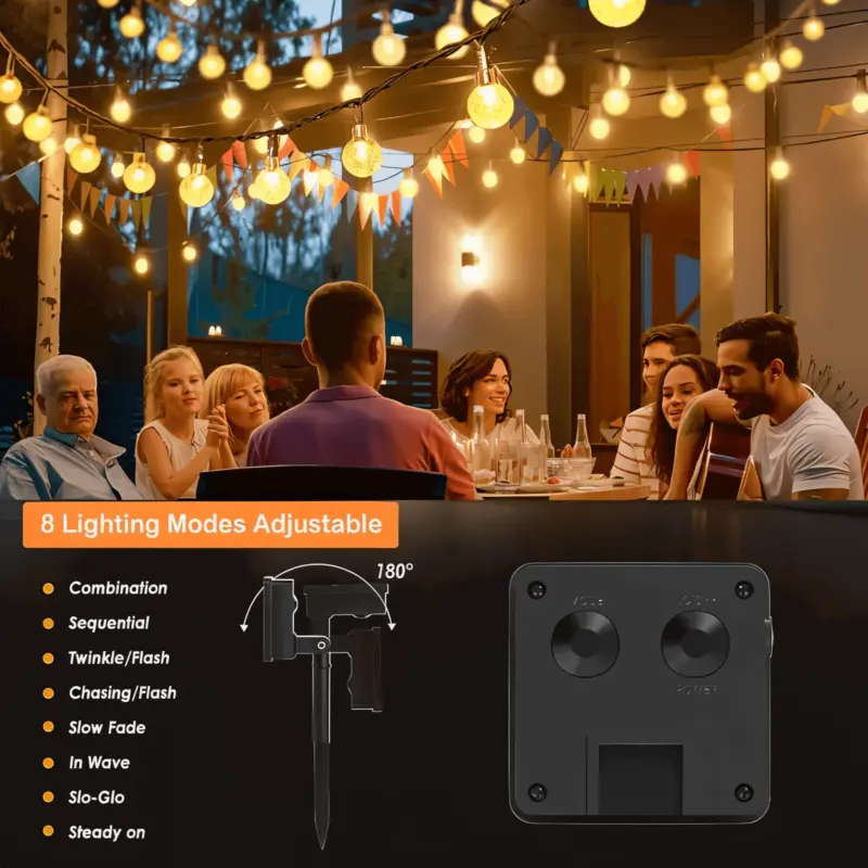 BubbleOrb String Lights Solar Powered String Lights Outdoor String Lights tag1