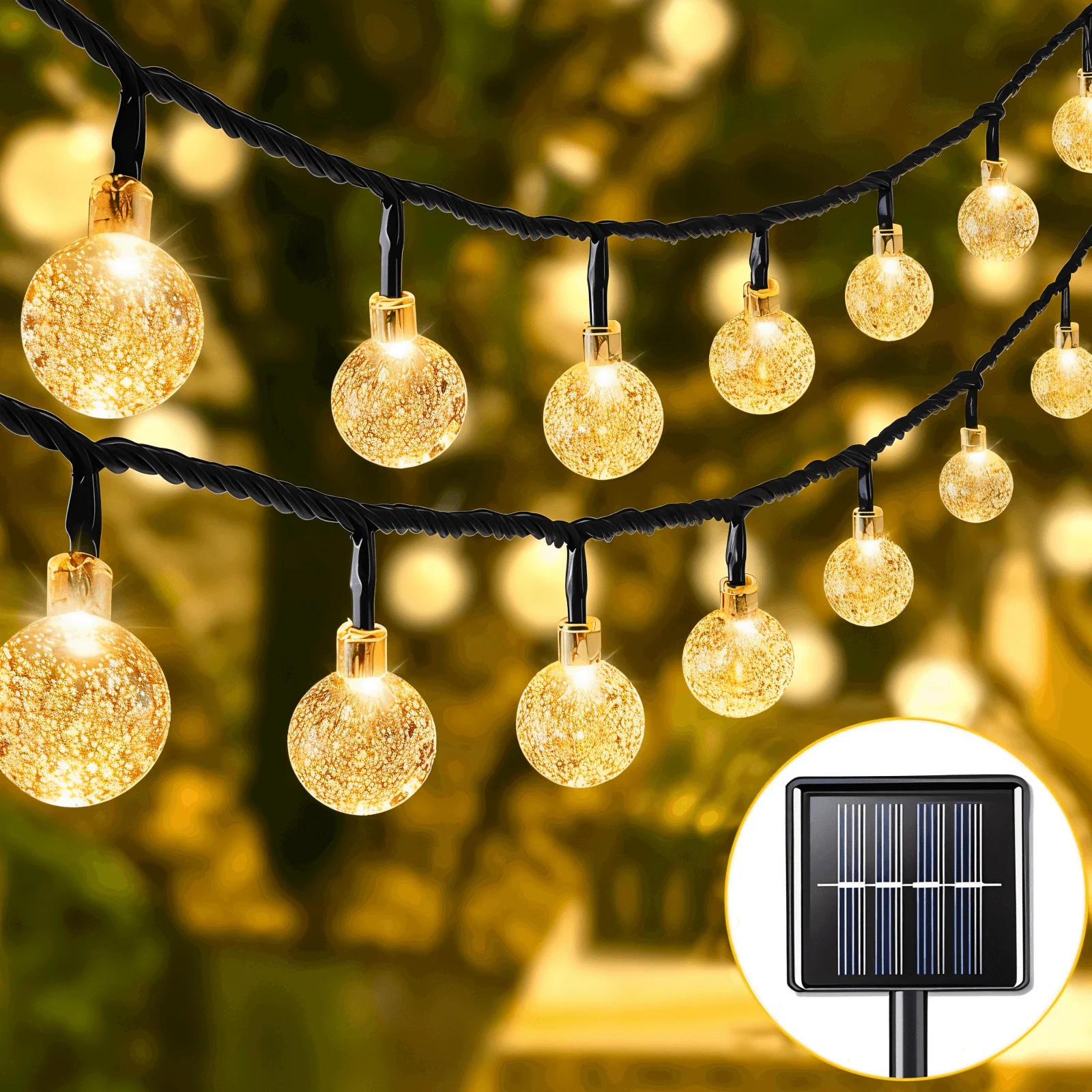 BubbleOrb String Lights - Solar-Powered String Lights - Outdoor String Lights -  - #tag1#