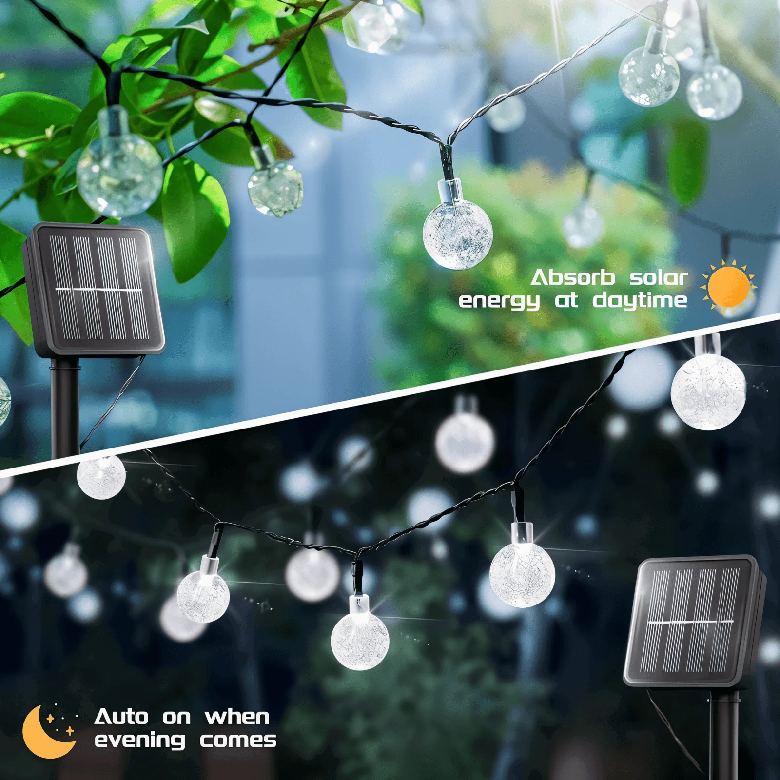 BubbleOrb String Lights - Solar-Powered String Lights - Outdoor String Lights -  - #tag1#