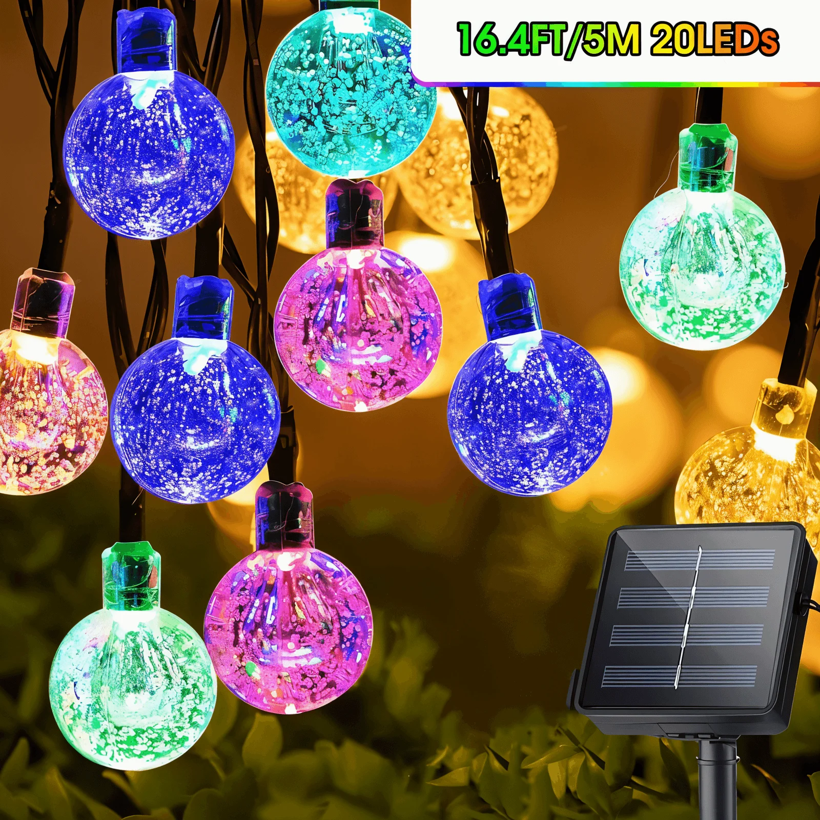BubbleOrb String Lights - Solar-Powered String Lights - Outdoor String Lights -  - #tag1#
