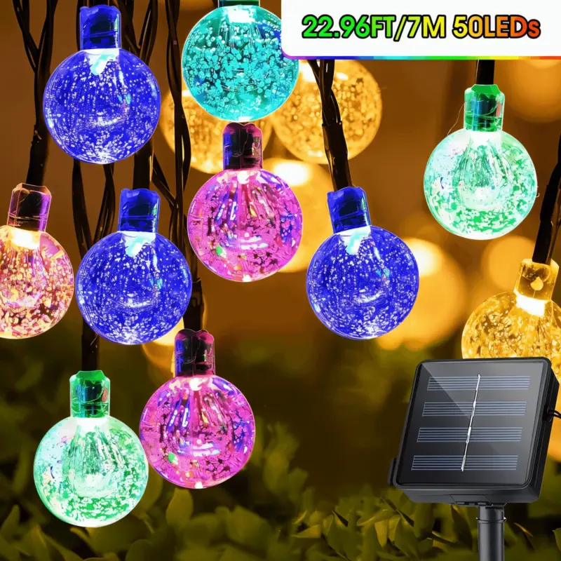 BubbleOrb String Lights Solar Powered String Lights Outdoor String Lights tag1