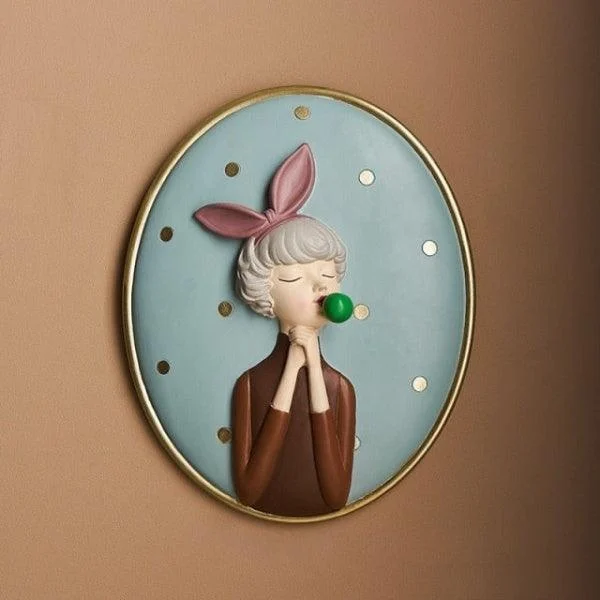 Bubble Girl 3D Wall Art Painting -