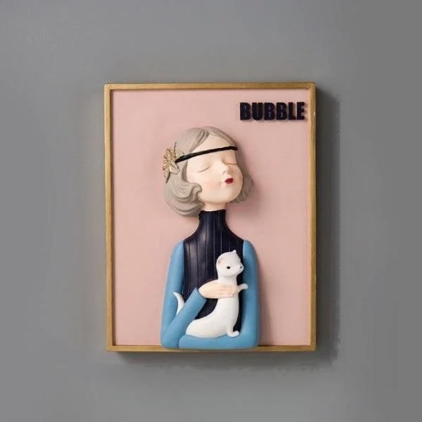 Bubble Girl 3D Wall Art Painting -