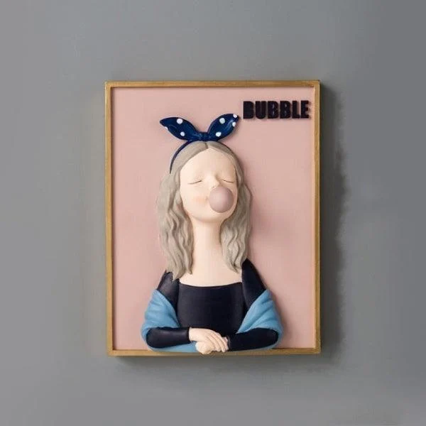 Bubble Girl 3D Wall Art Painting -